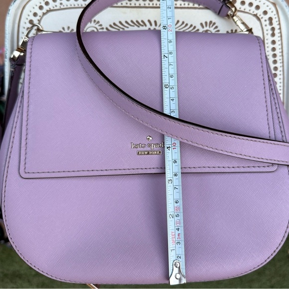 Kate Spade Cameron Street Byrdie Saddle Lilac Petal Crossbody Bag - Picture 12 of 13